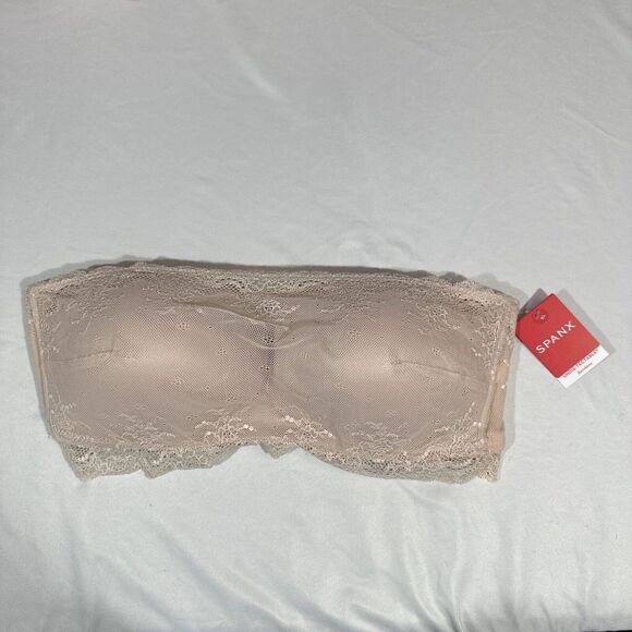 NWT $48 Spanx [ XL‎ ] Undie-Tectable Bandeau Bra Creme Blush #U1106 - Picture 3 of 9